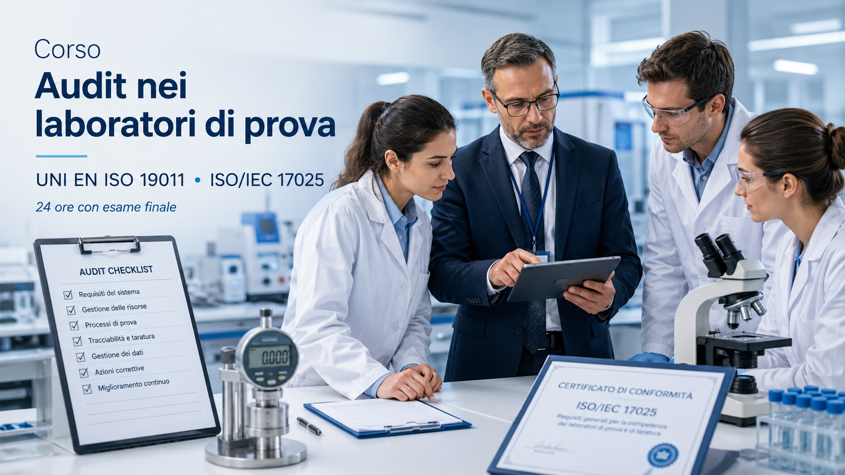 Corso Audit nei Laboratori di Prova